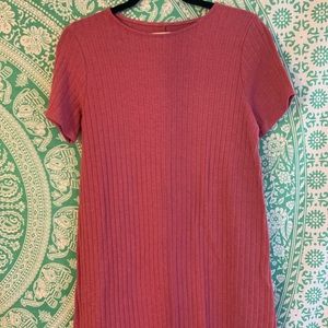 Pink, thick knit Abercrombie, t-shirt dress